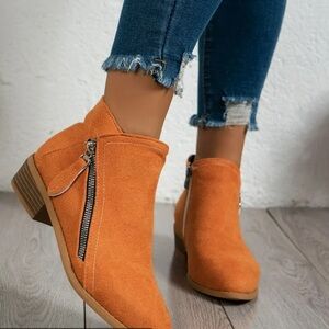 Stylish Orange Ankle Boots for Women